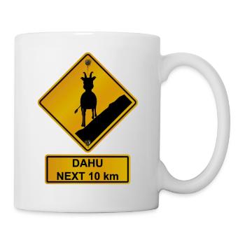 Gefahr roadsign Kreuzung dahu 2 - Tasse - Weiß - Rechts