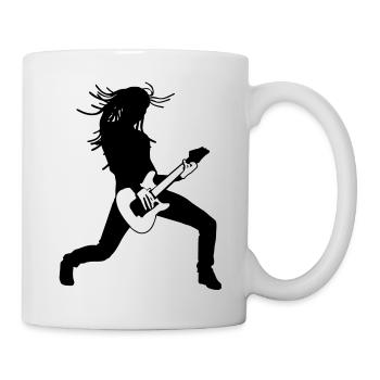 guitar player female de - Tasse - Weiß - Rechts