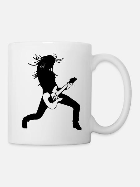 guitar player female de - Tasse - Weiß