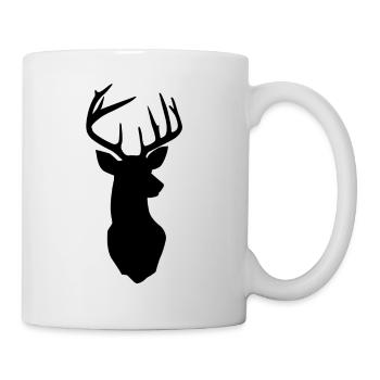 Elk Deer Silhouette Clothing Outline Gift - Mug - white - Right