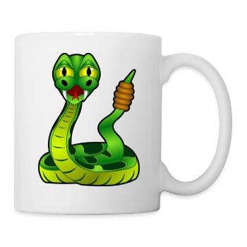 Rattlesnake in green. gift idea - Mug - white - Right