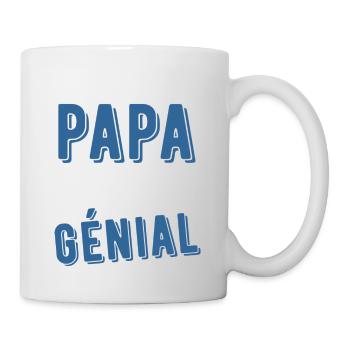 papa génial t shirt père - Mug blanc - blanc - Droite
