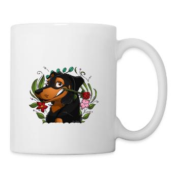 Le bonheur Beauceron - Mug blanc - blanc - Droite