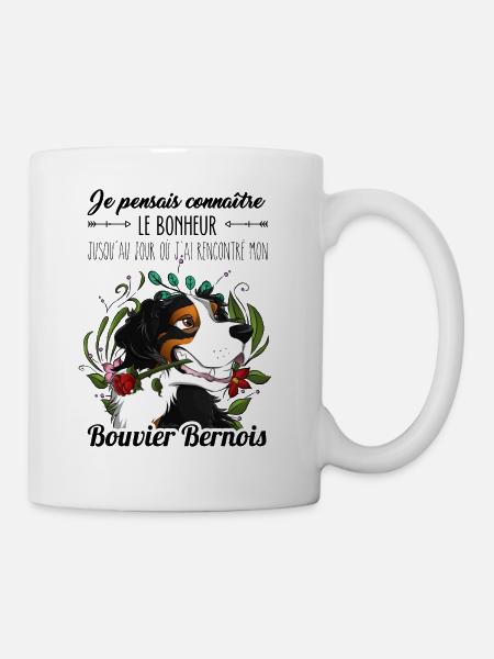 Le bonheur Bouvier Bernois - Mug blanc - blanc