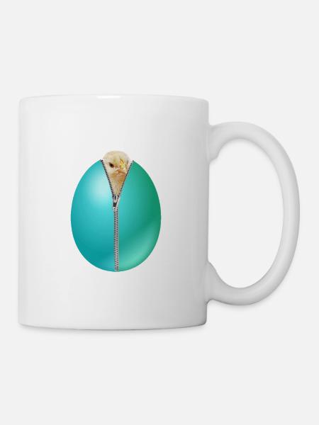 Chick zipper Easter egg gift - Mug - white