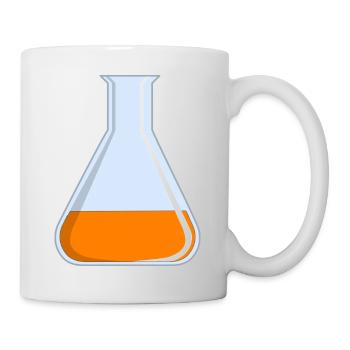 reagenzglas flask tube experiment chemistry chemie - Tasse - Weiß - Rechts
