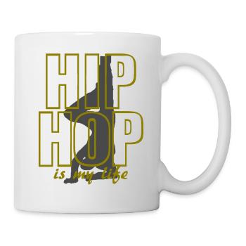 hip hop is my life - Mug blanc - blanc - Droite
