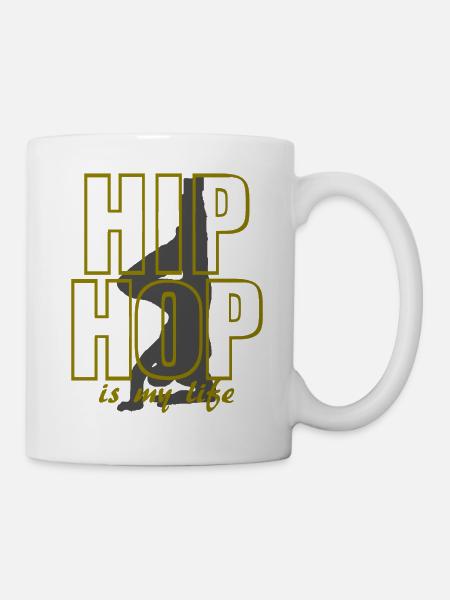 hip hop is my life - Tasse - Weiß