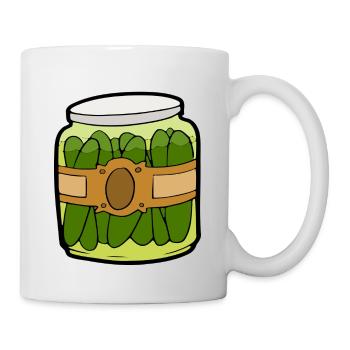 Pickled cucumbers glass gift idea - Mug - white - Right