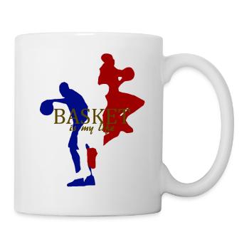basket is my life - Tasse - Weiß - Rechts