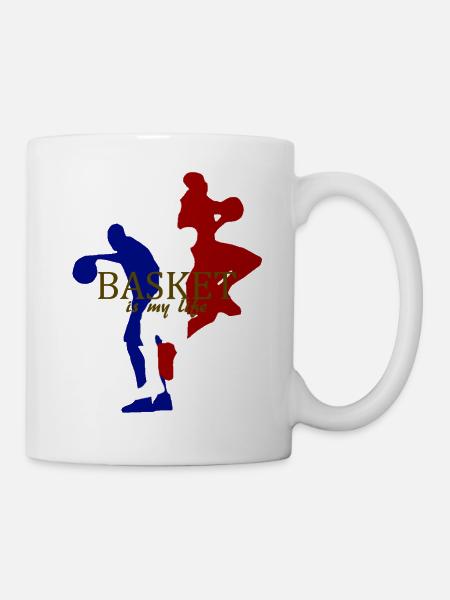 basket is my life - Mug blanc - blanc