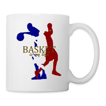 basket is my life - Tasse - Weiß - Rechts