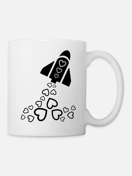 Rocket with love - Tasse - Weiß