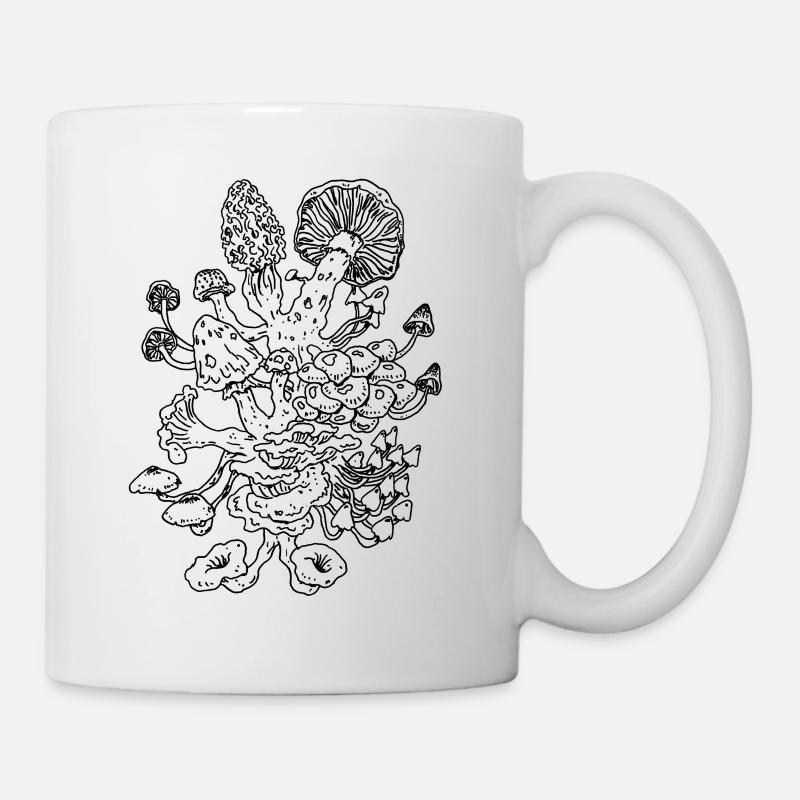 Pilze - Tasse - Weiß
