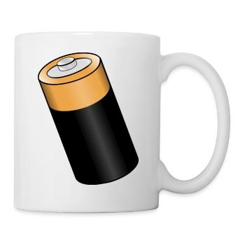 Batterie. Geschenkidee - Tasse - Weiß - Rechts