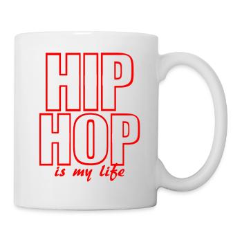 hip hop is my life - Mug blanc - blanc - Droite