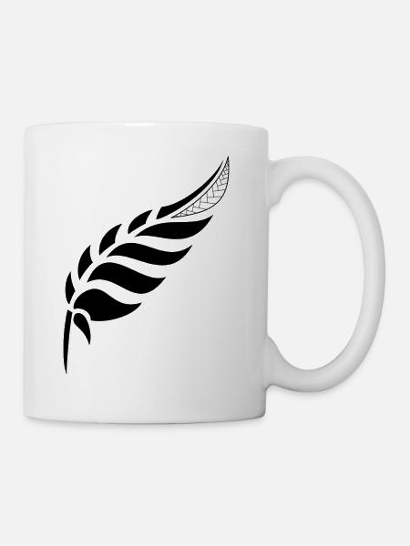 black feather - Mug - white