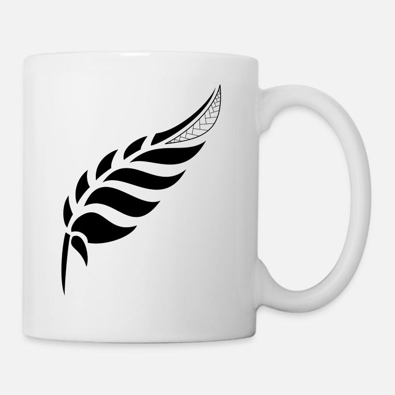 schwarze Feder - Tasse - Weiß
