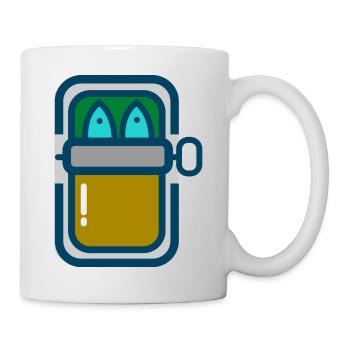 acciughe anchovies sardellen dosenfisch sardine - Tasse - Weiß - Rechts