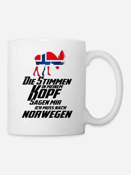 Stimme Norwegen 2 - Tasse - Weiß