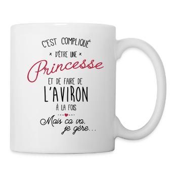 princesse et Aviron - Mug blanc - blanc - Droite