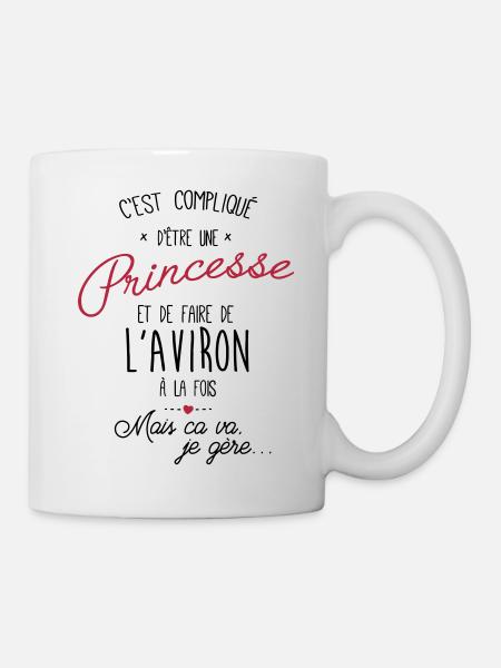 princesse et Aviron - Mug blanc - blanc