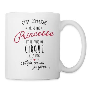princesse et Cirque - Mug blanc - blanc - Droite