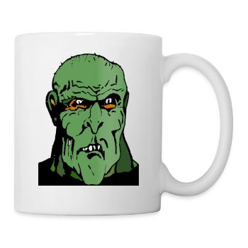 homme laid monstre vert - Mug blanc - blanc - Droite