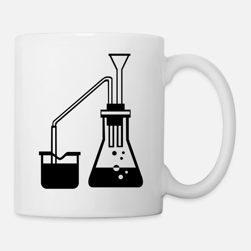Chemie Experiment Geschenkidee Substanz mischen - Mug - white