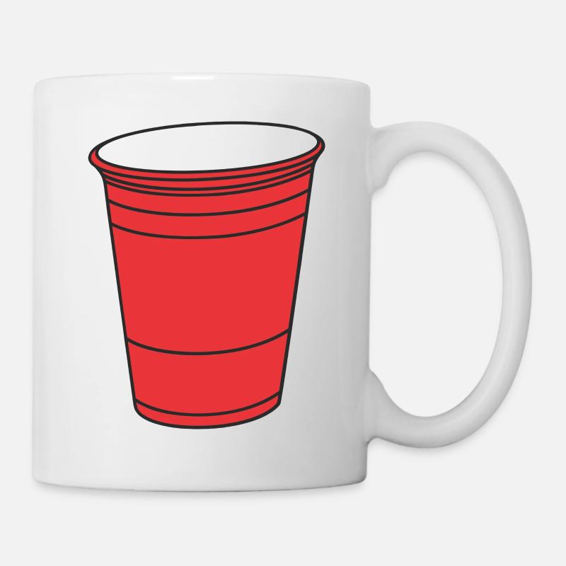 Roter College Becher - Tasse - Weiß