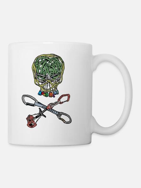 Climbing, pirate, skull - Mug - white