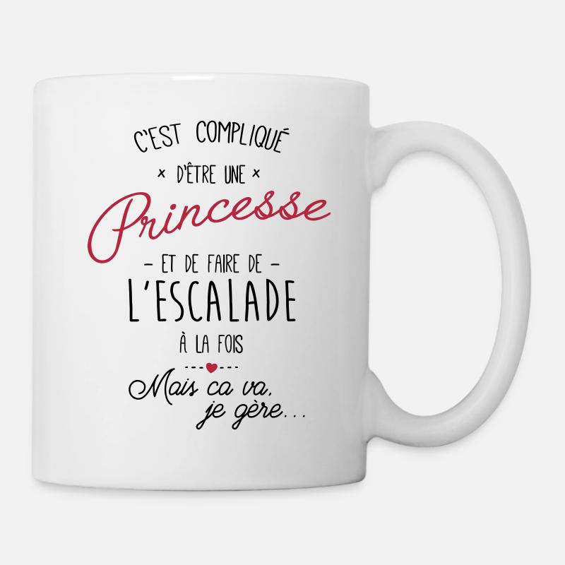 princesse et Escalade - Mug blanc - blanc