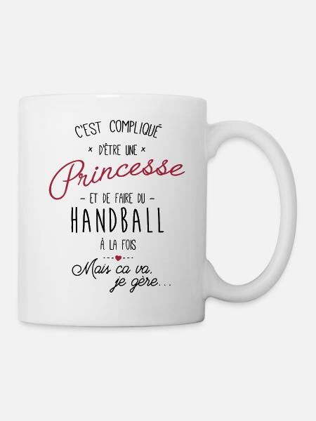 princesse et Handball - Mug blanc - blanc