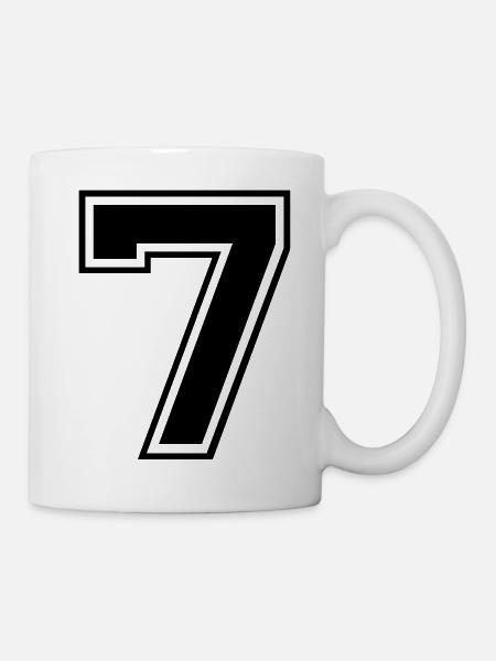 sieben - Tasse - Weiß