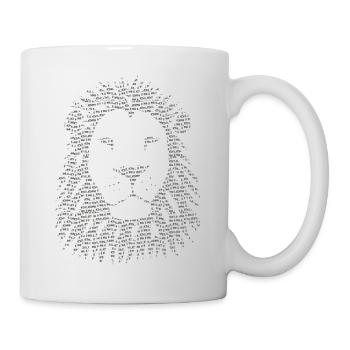 art lion crinière étiquette de conception - Mug blanc - blanc - Droite