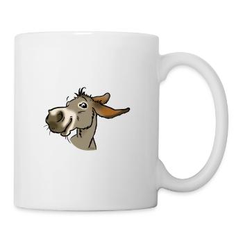 Ane J'ai la banane! (gris-texte blanc) - Mug blanc - blanc - Droite