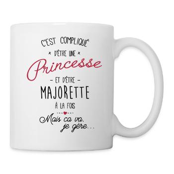 princesse et majorette - Mug blanc - blanc - Droite