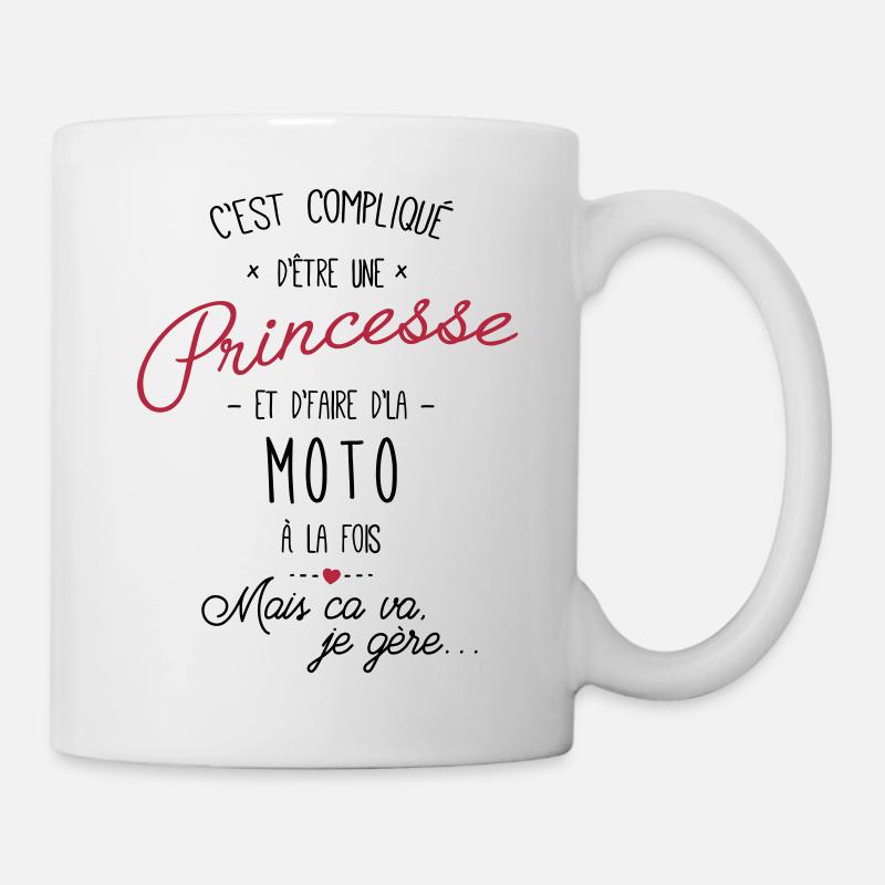 princesse et Moto - Mug blanc - blanc