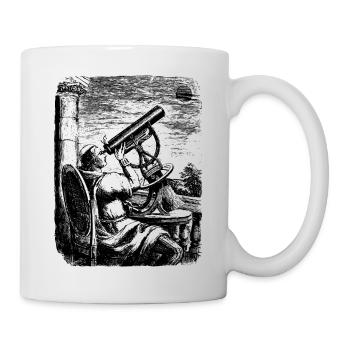 teleskop-astronomie-mann - Tasse - Weiß - Rechts