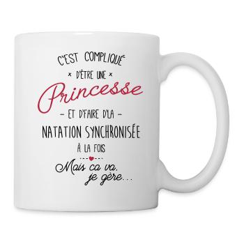 princesse et Natation synchronisée - Mug blanc - blanc - Droite