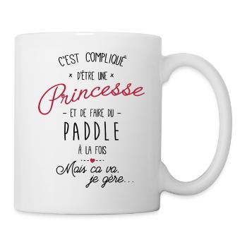 princesse et Paddle - Mug blanc - blanc - Droite