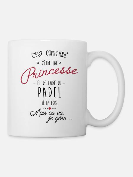 princesse et Padel - Mug blanc - blanc