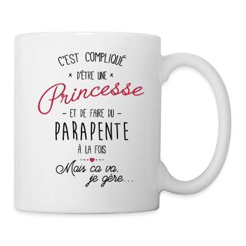princesse et Parapente - Mug blanc - blanc - Droite