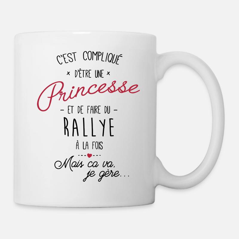 princesse et Rallye - Mug blanc - blanc