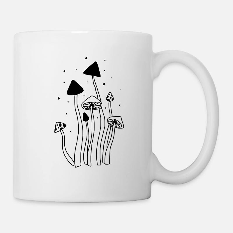 champignons magiques - Mug blanc - blanc