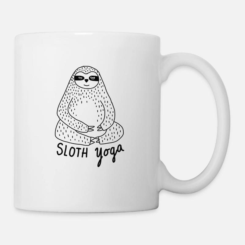 Sloth Yoga - Tasse - Weiß