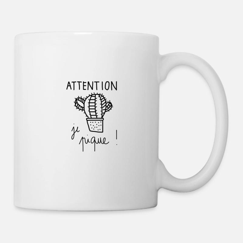 Attention Kaktus - Tasse - Weiß