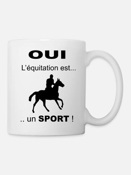 L'équitation est un sport ! - Mug blanc - blanc