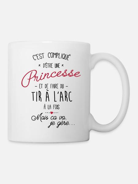 princesse et tir a l'arc - Mug blanc - blanc