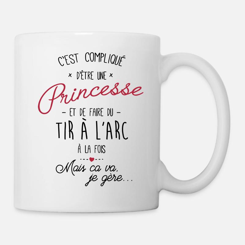 princesse et tir a l'arc - Mug blanc - blanc